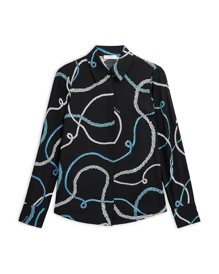 HOBBS LONDON Raya Rope Print Blouse 10