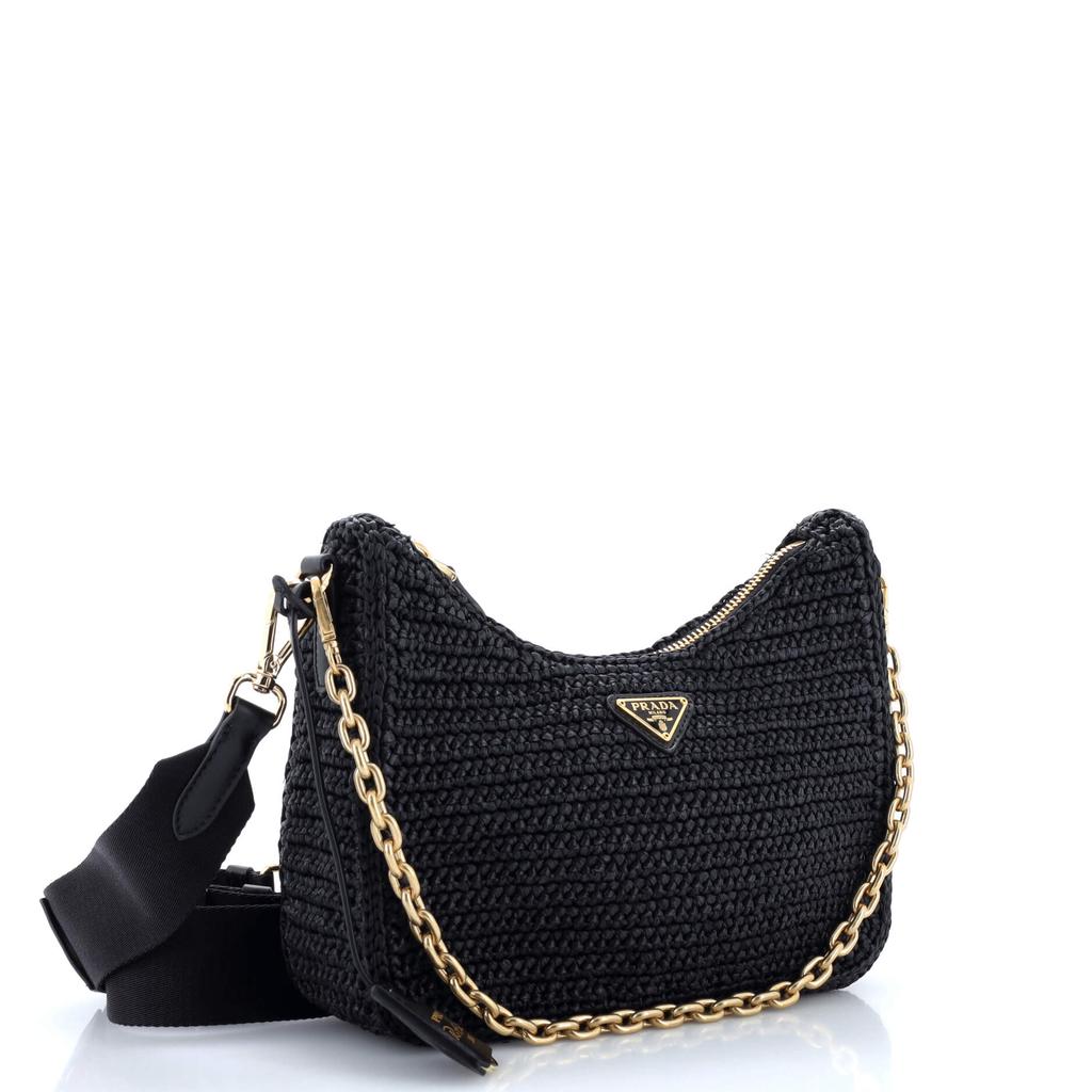 Prada Re-Edition 2005 Shoulder Bag Raffia Small