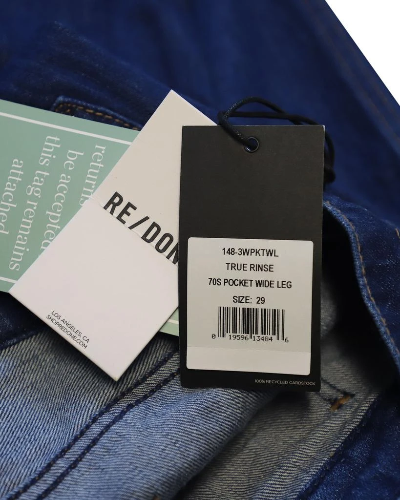 REDONE Re/done Straight Leg Denim Jeans in Blue Cotton 4