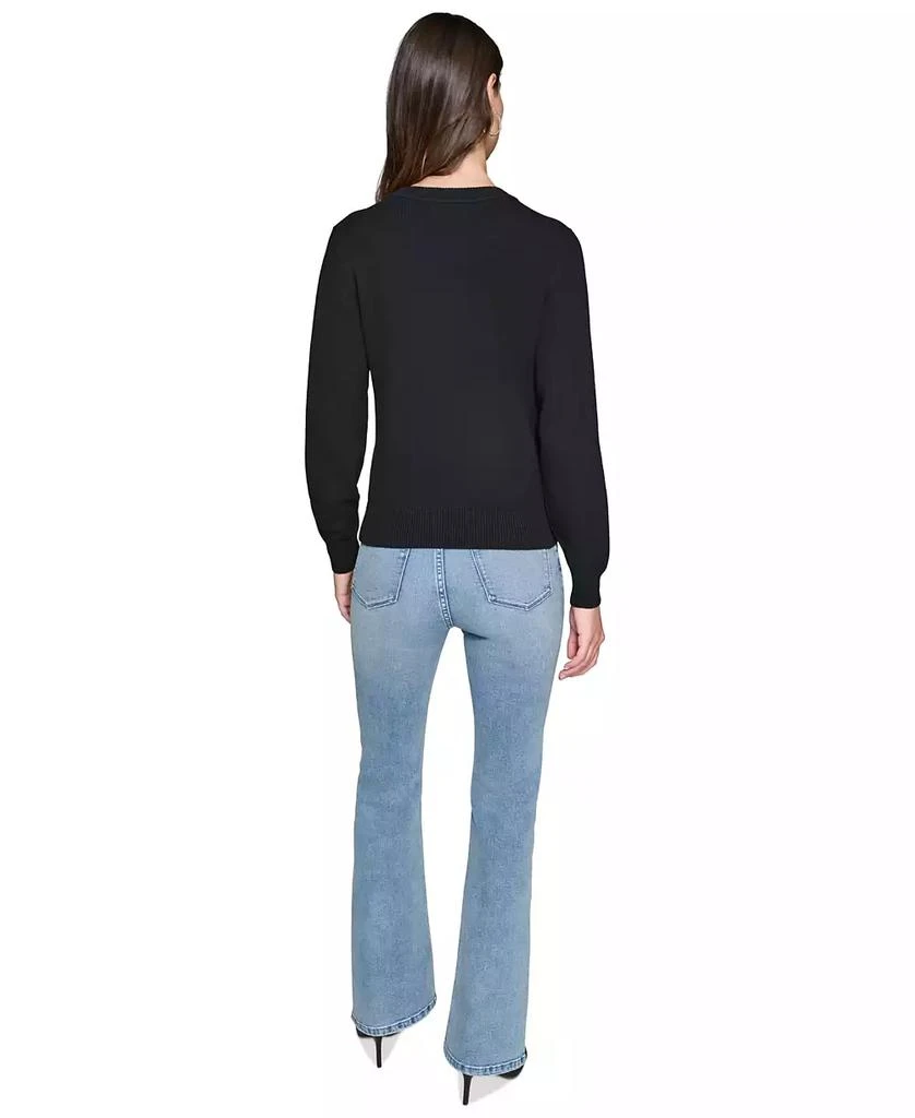 Karl Lagerfeld Paris Women's Embellished Graphic Sweater 2