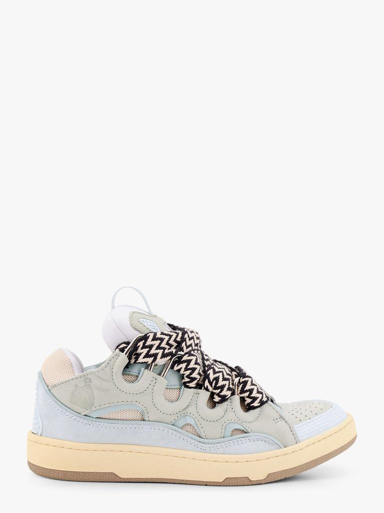 Lanvin Curb leather sneakers with mesh inserts