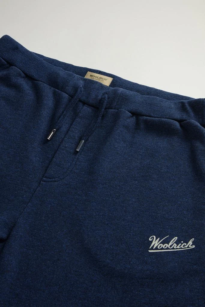 Woolrich Pants in Pure Cotton Mouliné Fleece - Men - Blue 5
