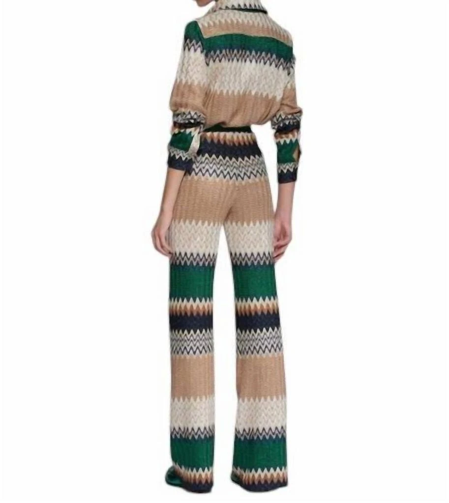 VILAGALLO Vilagallo - SPIKES PRINT LUREX TROUSER 3
