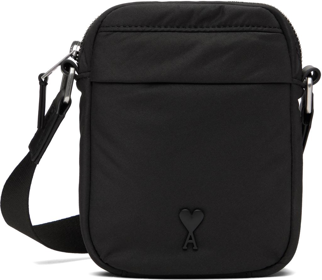 AMI Black Small Ami de Coeur Bag