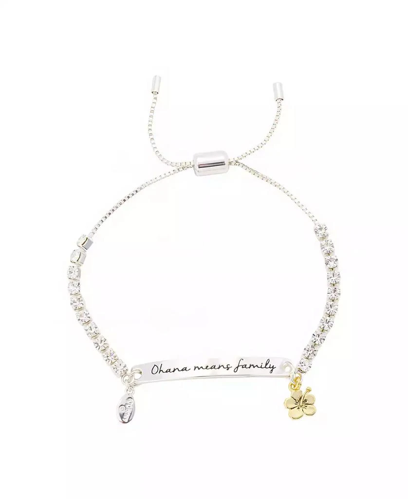 Disney Lilo and Stitch "Ohana" Crystal Adjustable Bolo Bracelet