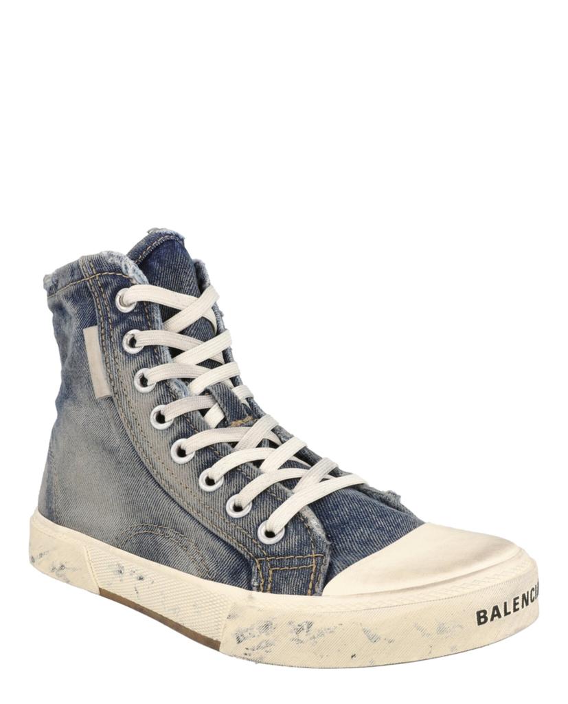 Balenciaga Paris Denim High-Top Sneakers