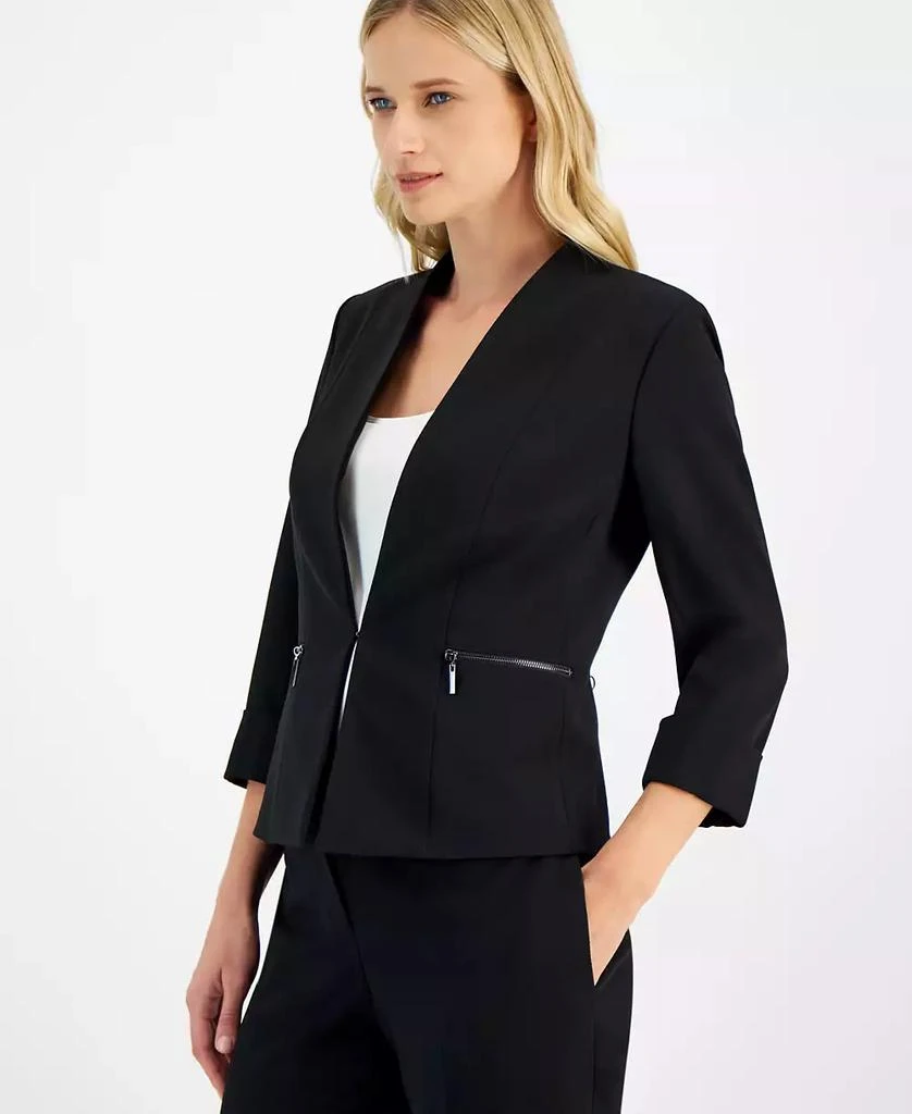 Kasper Women's Blazer with Zipper Pocket Detail 2