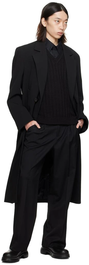 Wooyoungmi Black Straight Trousers 4