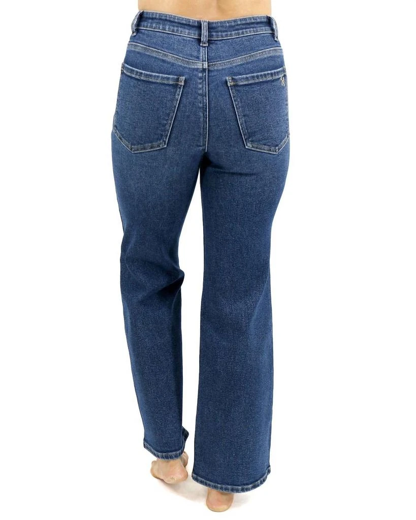 Grace & Lace Wide Leg Premium Denim In Dark Mid Wash 2