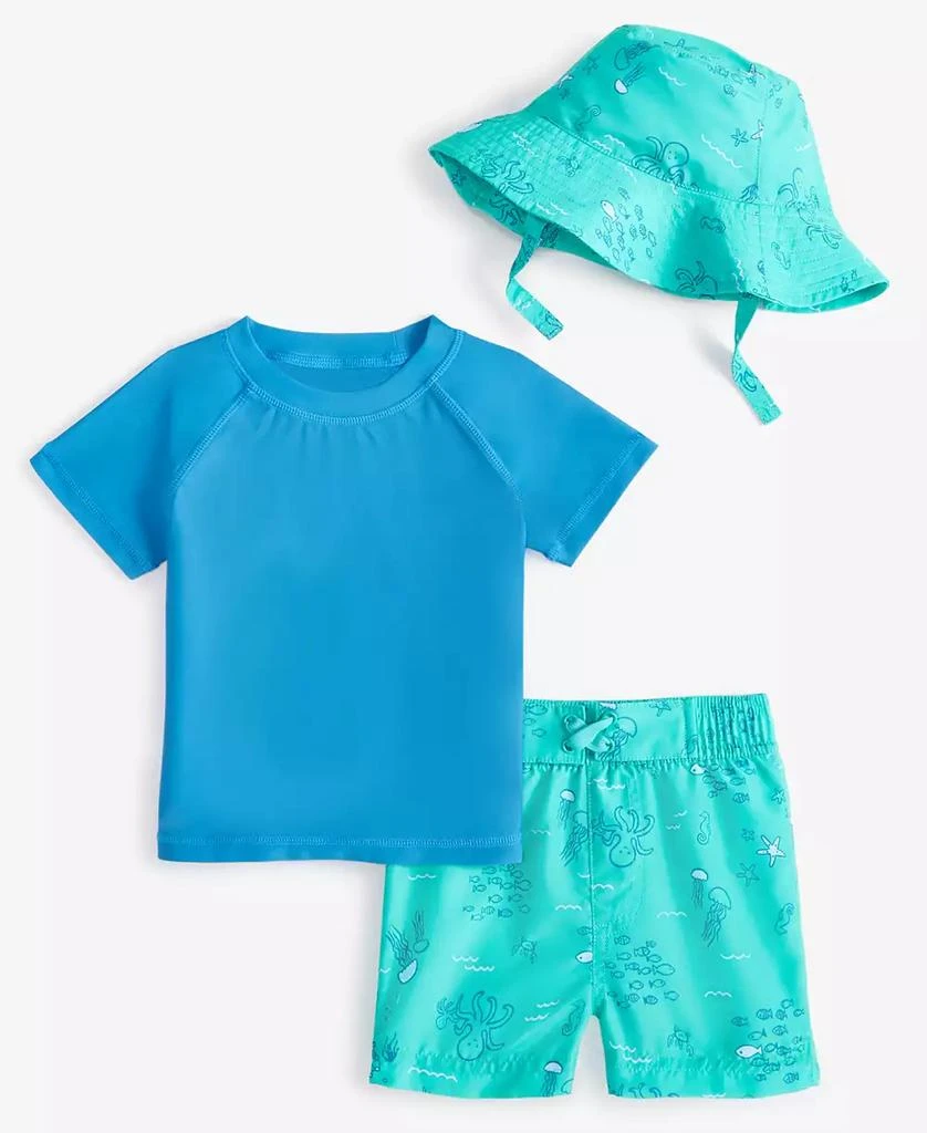 First Impressions Baby Boys 3-Pc. Swim Set, Exclusively at Macy's 1