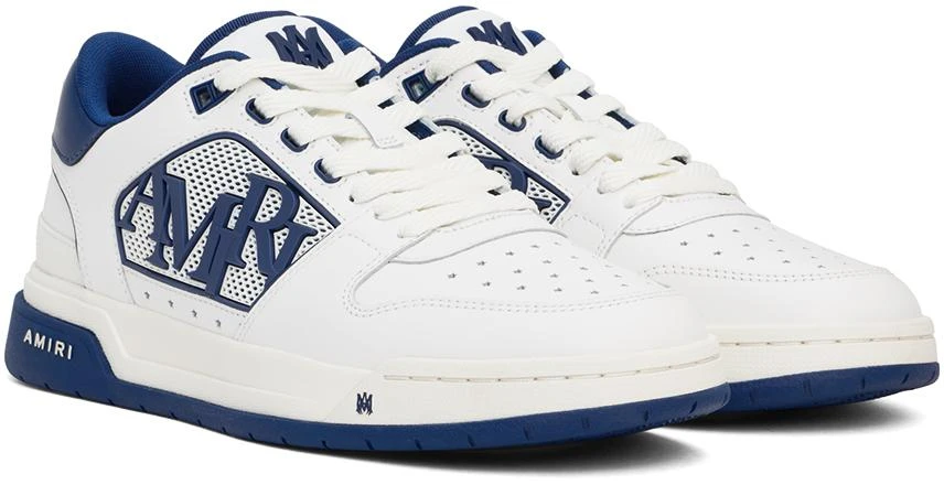 AMIRI White & Blue Classic Low Sneakers 4