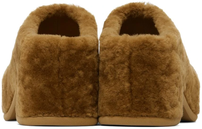Dries Van Noten Tan Shearling Clogs 2