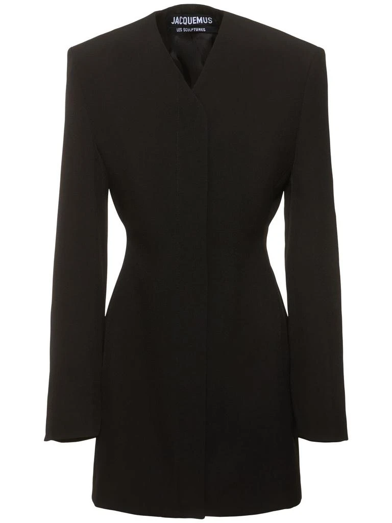Jacquemus La Robe Cubo Crepe Mini Dress 1