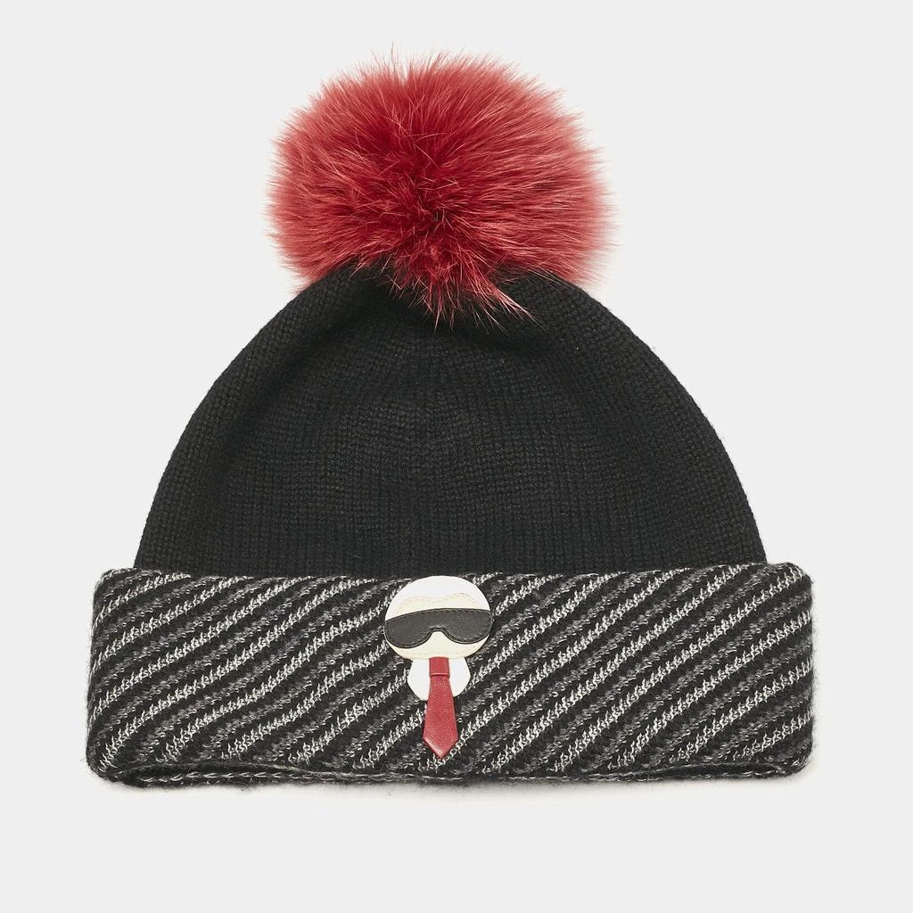 Fendi Logo Patch Ribbed Beanie – On Sale Now with Up to 43  display picture 3