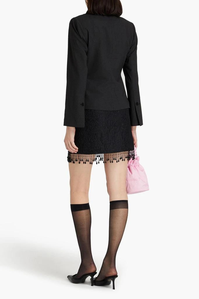 Ganni Double-breasted woven blazer 3