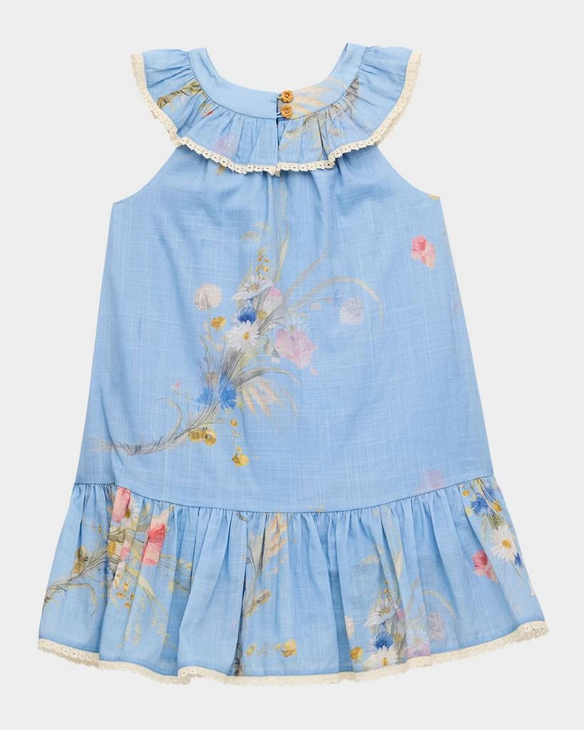 Zimmermann Girl's Lucky Kids Lattice-Trim Dress, Size 1-12 2