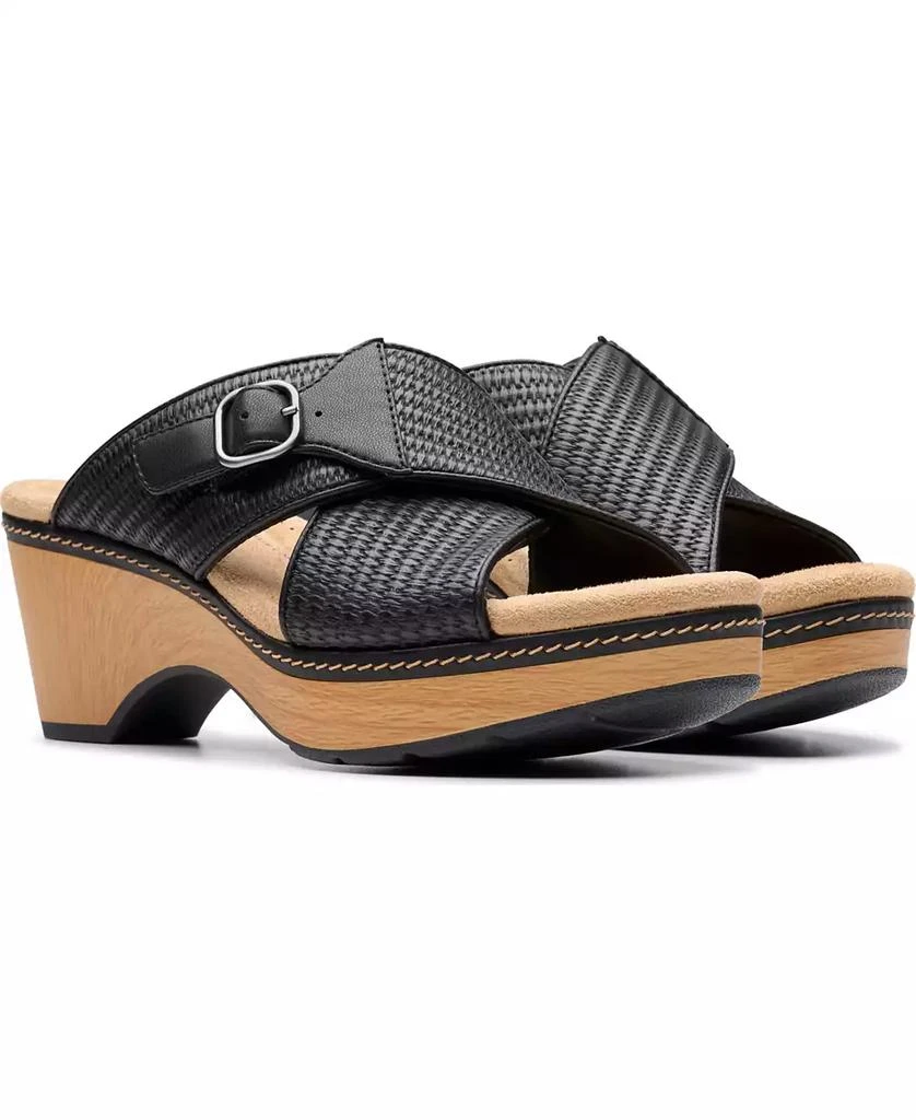 Clarks Seannah Nora Wedge Block Heel Sandals 6