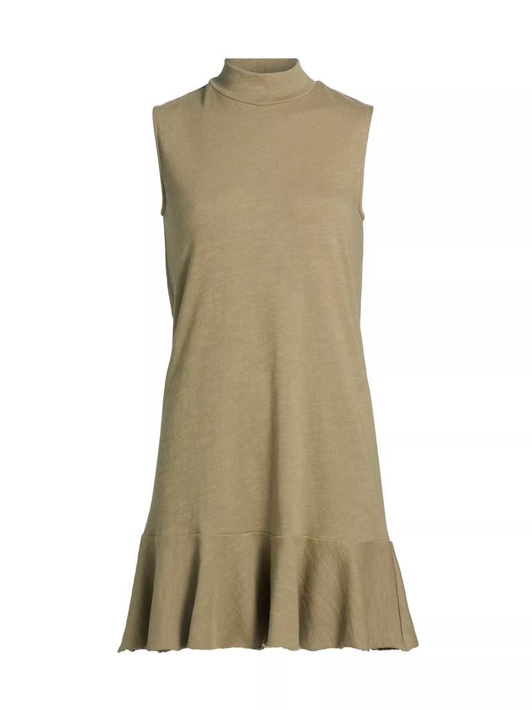 ATM Anthony Thomas Melillo Cotton Jersey Mock Turtleneck Minidress