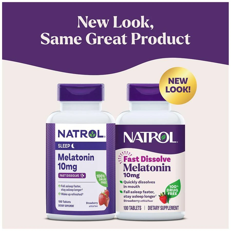 Natrol 10mg Fast Dissolve Melatonin Tablets Strawberry 2