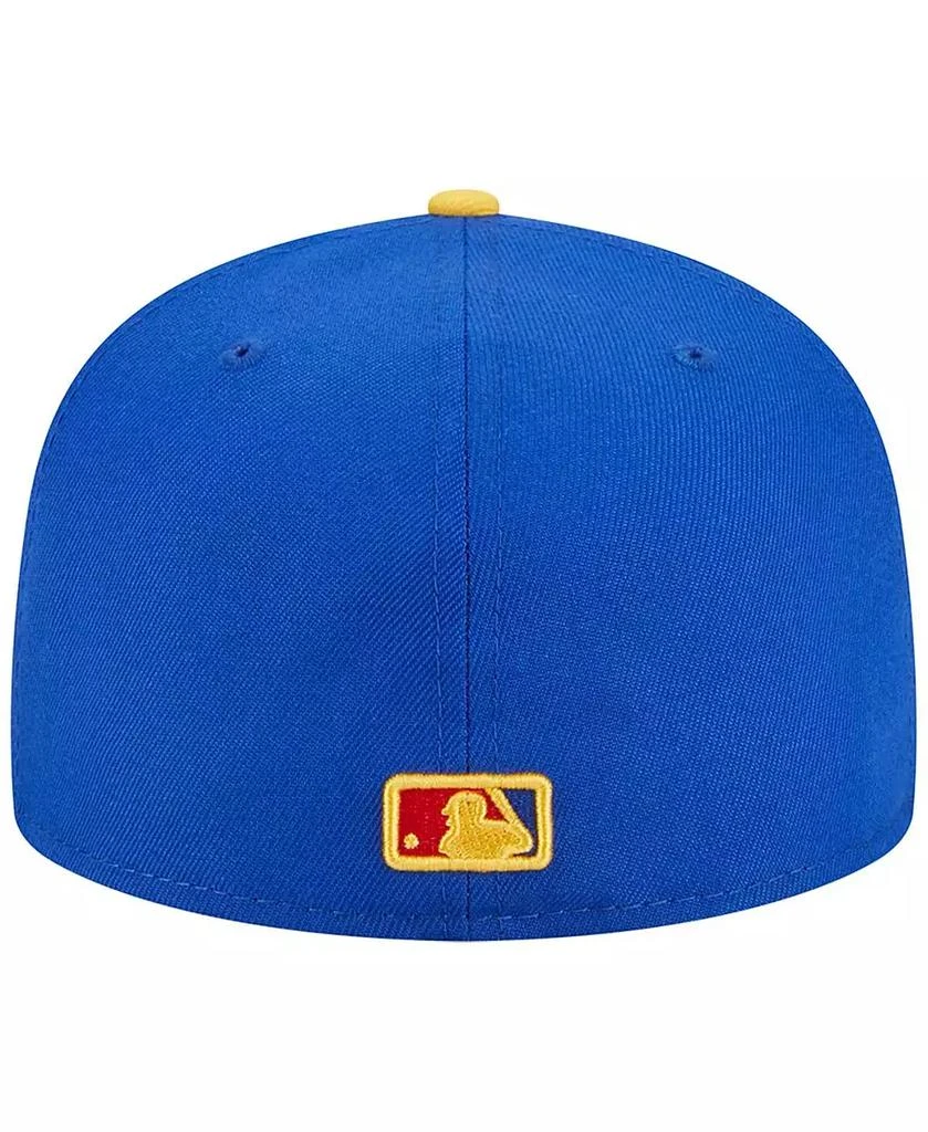New Era Men's Royal, Yellow Atlanta Braves Empire 59FIFTY Fitted Hat 5