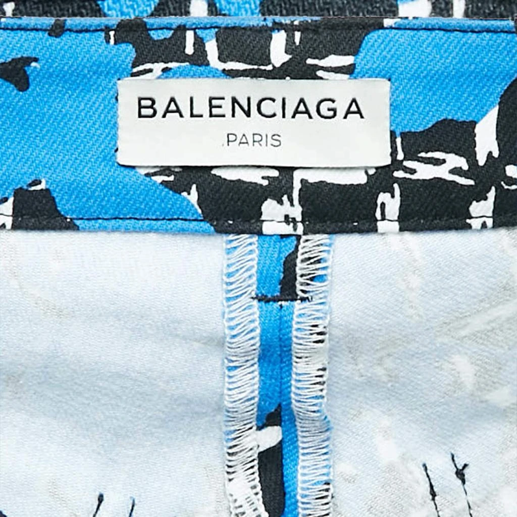 Balenciaga Balenciaga Blue Printed Denim Skinny Jeans S Waist 30" 4