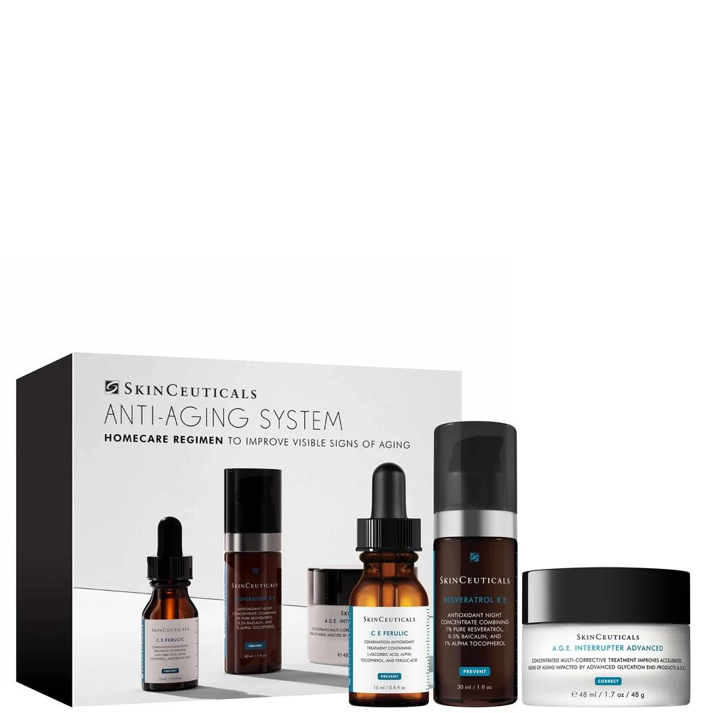 SkinCeuticals SkinCeuticals Anti-Aging Skin System featuring Travel Sized C E Ferulic and AGE Interrupter Advanced 1