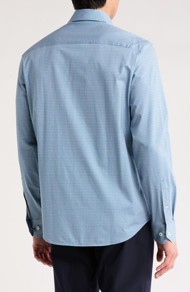 BUGATCHI James OoohCotton® Geometric Print Button-Up Shirt