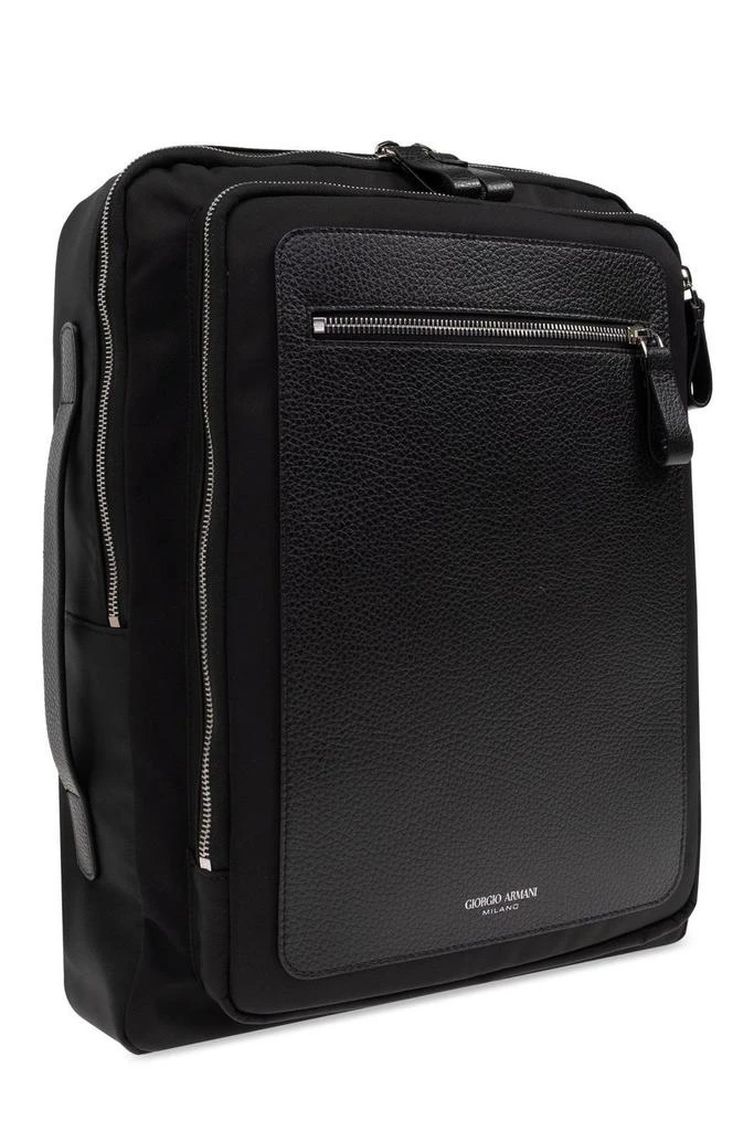 Giorgio Armani Giorgio Armani Logo Printed Zipped Backpack 3