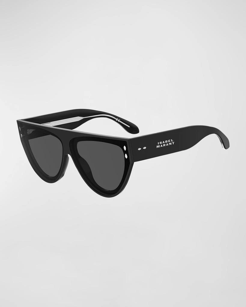 Isabel Marant Flat-Top Acetate Aviator Sunglasses 1