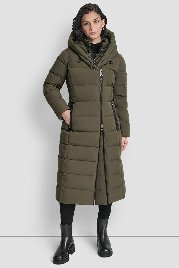 DKNY BIBBED SHAWL COLLAR HOODED PUFFER - Coats - Free Shipping