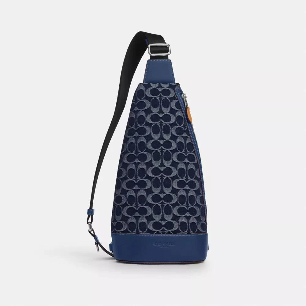 Coach Dominic Sling Pack In Signature Denim 1