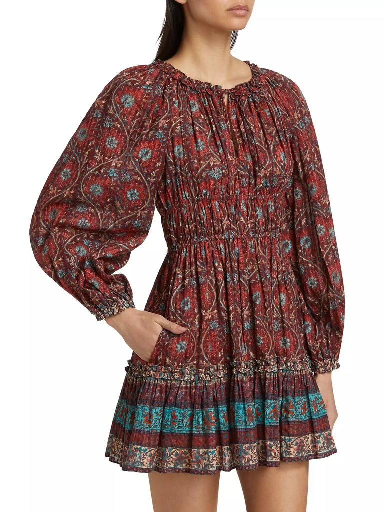 Ulla Johnson Val Botanical Shadow Stripe Dress 4