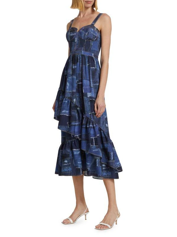Cinq à Sept Jordyn Patchwork Cocktail Dress 3