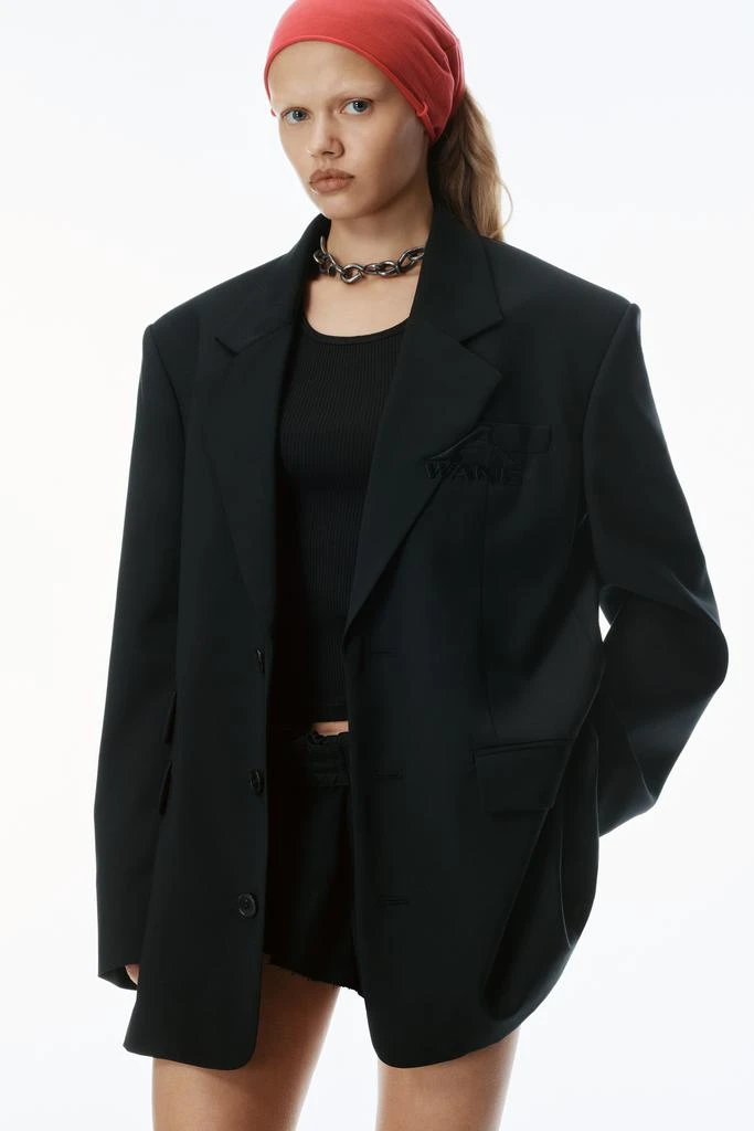 Alexander Wang Oversized Logo-Embroidered Blazer 3