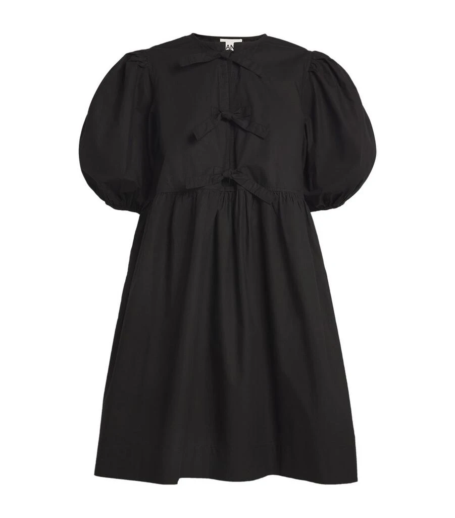 Ganni Cotton Tie-Front Dress 1