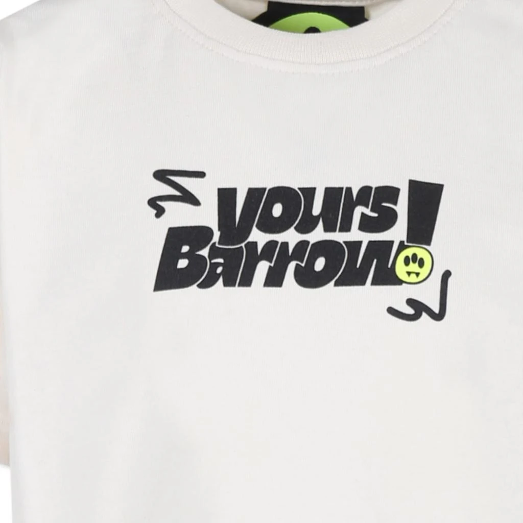 BARROW Ivory T-shirt For Kids With Bear Print 3