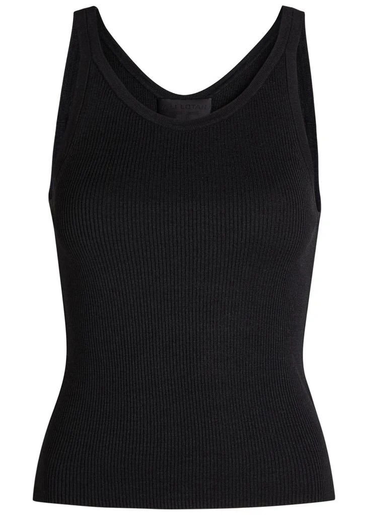Nili Lotan Selah ribbed silk tank 1