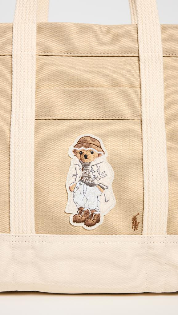 Ralph Lauren Canvas Bear Medium Tote - Women's Polo Shirts