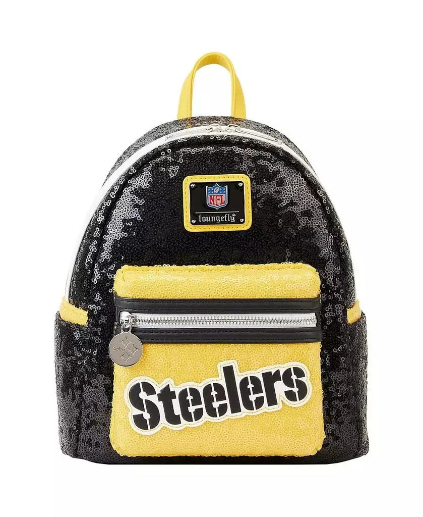 Loungefly Men's and Women's Pittsburgh Steelers Sequin Mini Backpack 1