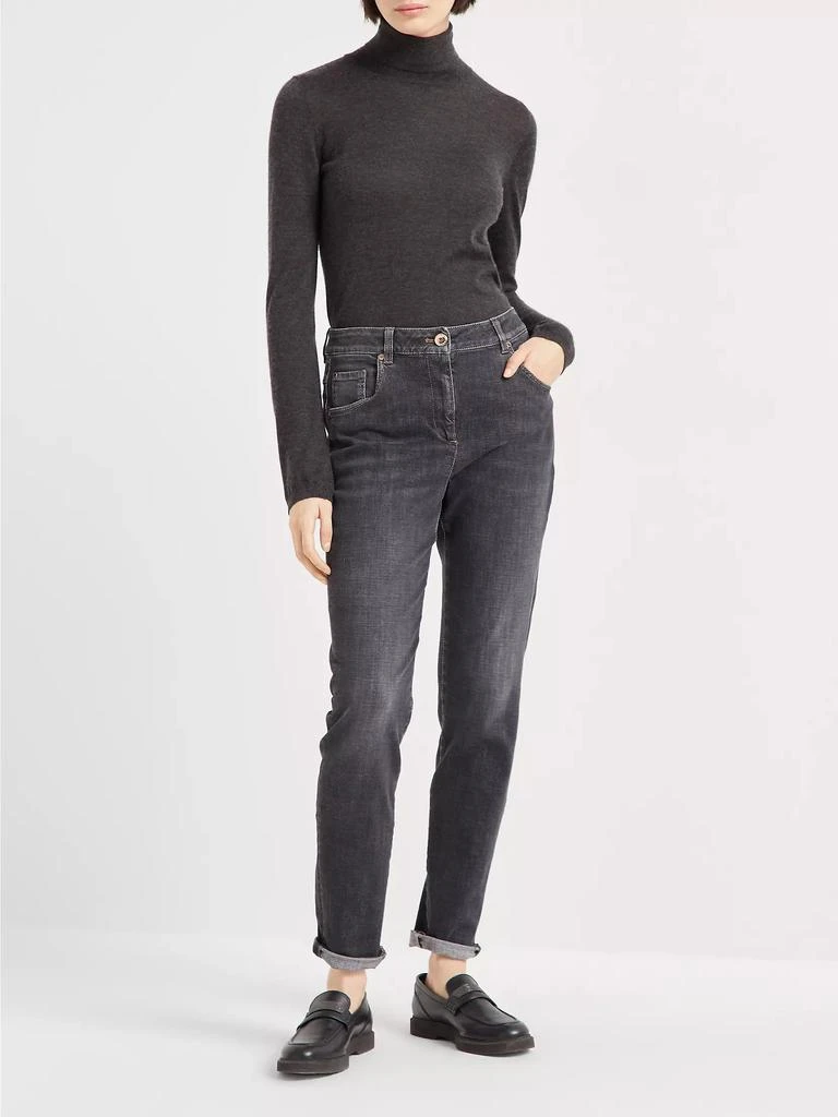 Brunello Cucinelli Cashmere and Silk Lightweight Turtleneck Sweater 6
