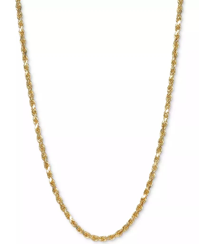 Italian Gold Forza Rope Chain 18" Necklace (2-1/2mm) in 14k Gold 1