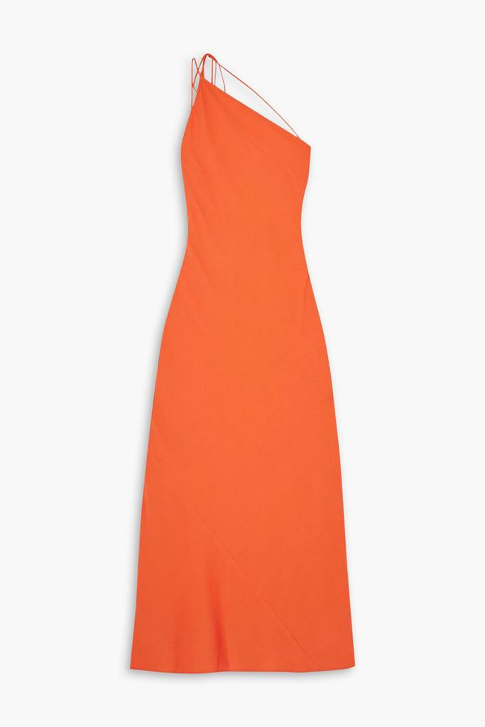 Three Graces London Shalom one-shoulder crepe de chine maxi dress