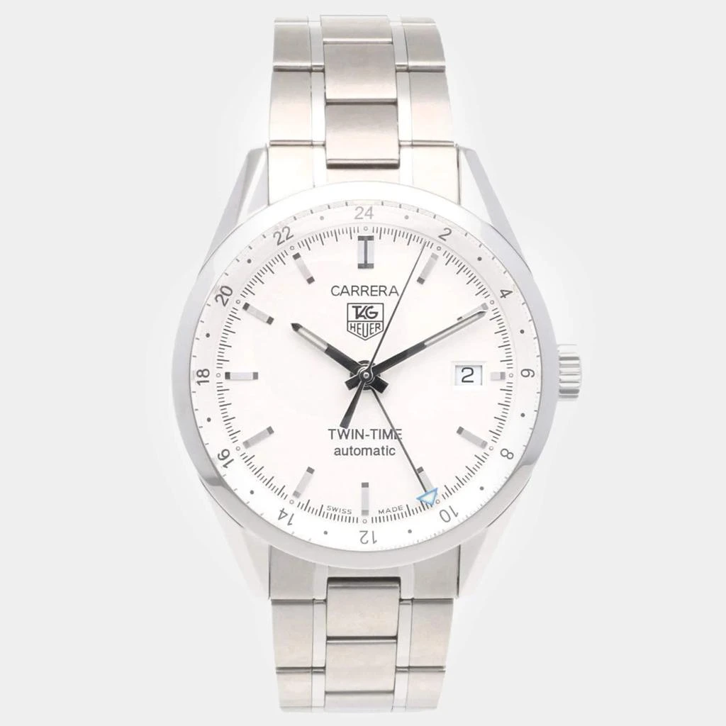 TAG Heuer Tag Heuer White Stainless Steel Carrera .Automatic Men's Wristwatch 38.5 mm 1