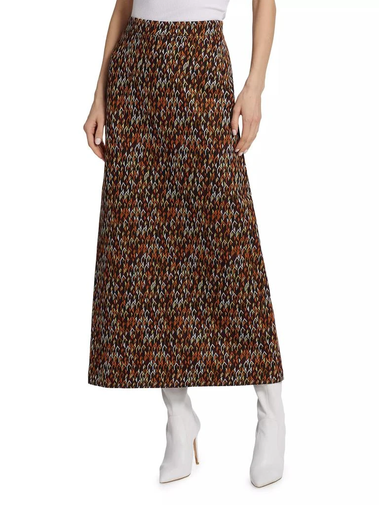 ROSETTA GETTY Jacquard Chevron Maxi Skirt 3