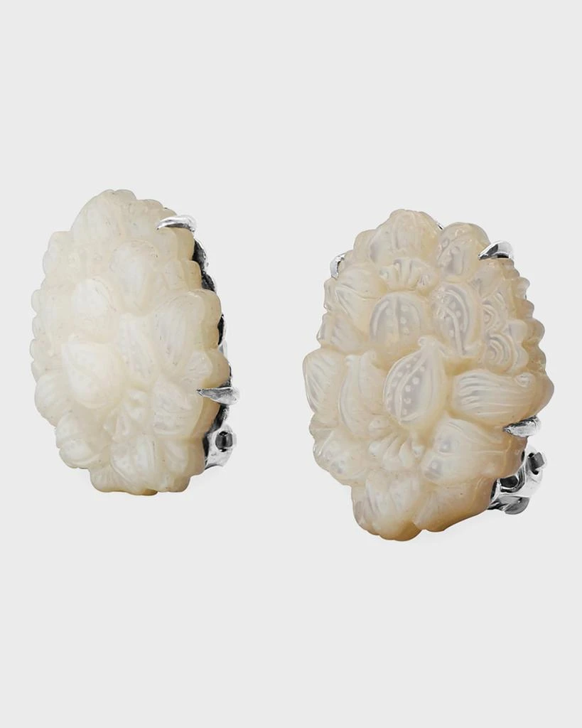 Stephen Dweck White Carved Earrings 3