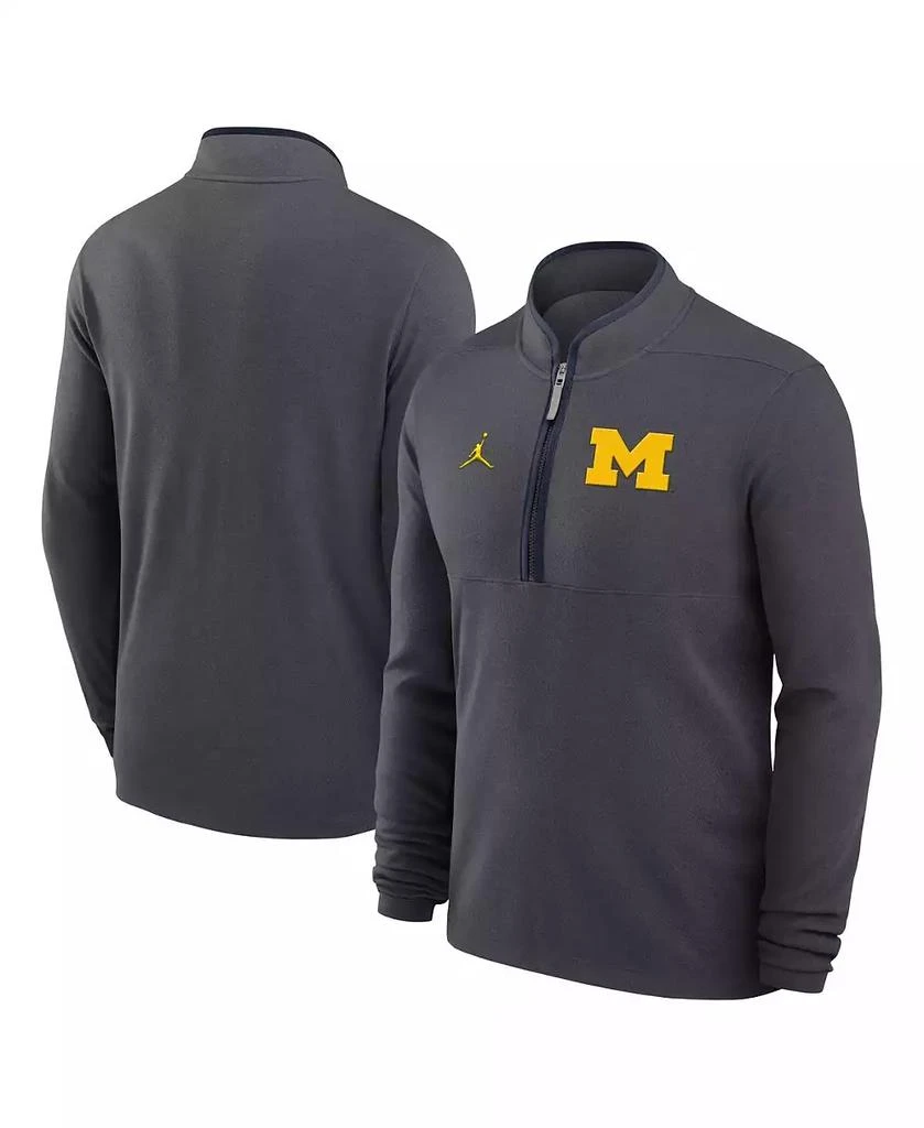 Jordan Men's Anthracite Michigan Wolverines Victory Half-Zip Sweatshirt 1