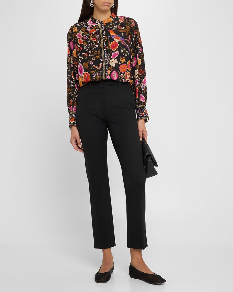 Kobi Halperin Fionna Floral-Print Silk Blouse