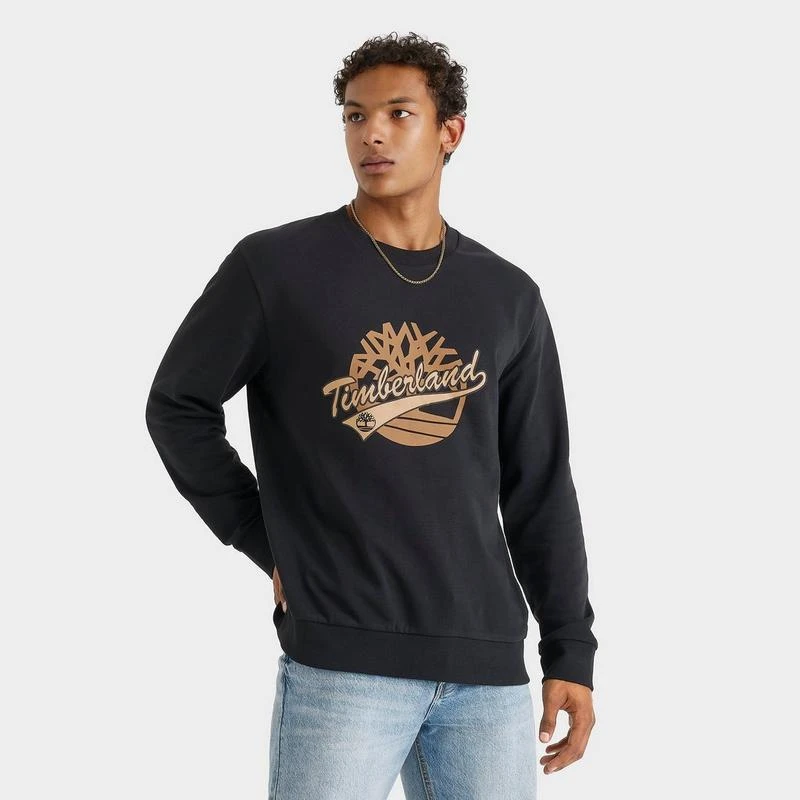 Timberland Men's Timberland Brand Carrier Slogan Graphic Crewneck Sweatshirt