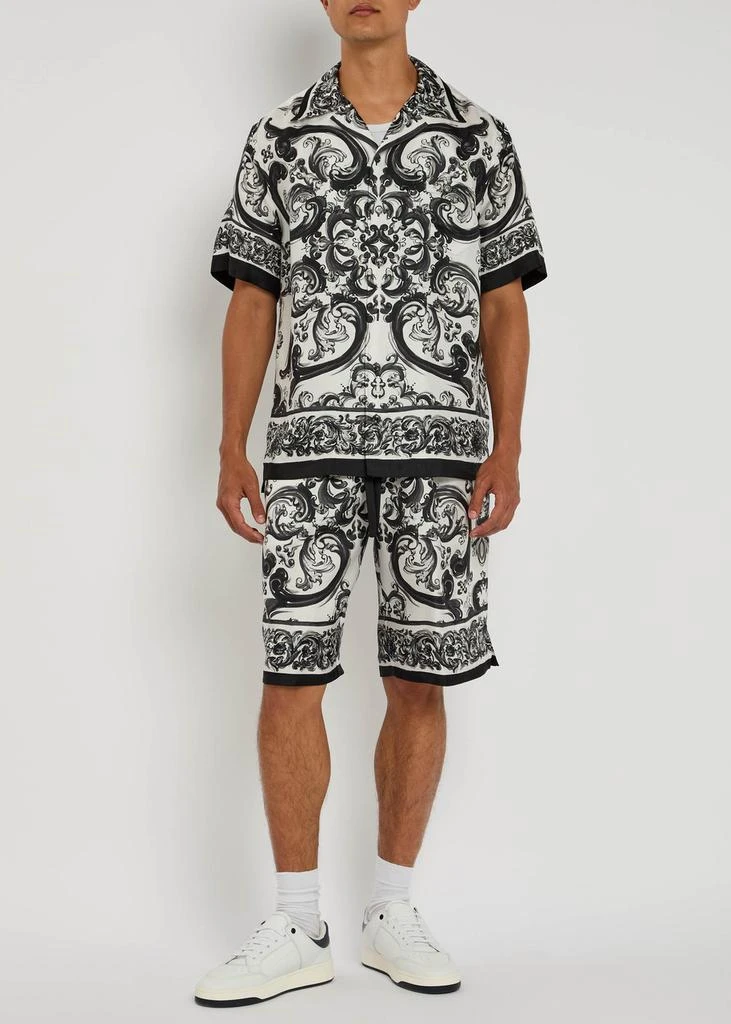 Dolce
Gabbana Majolica printed silk-twill shirt 4