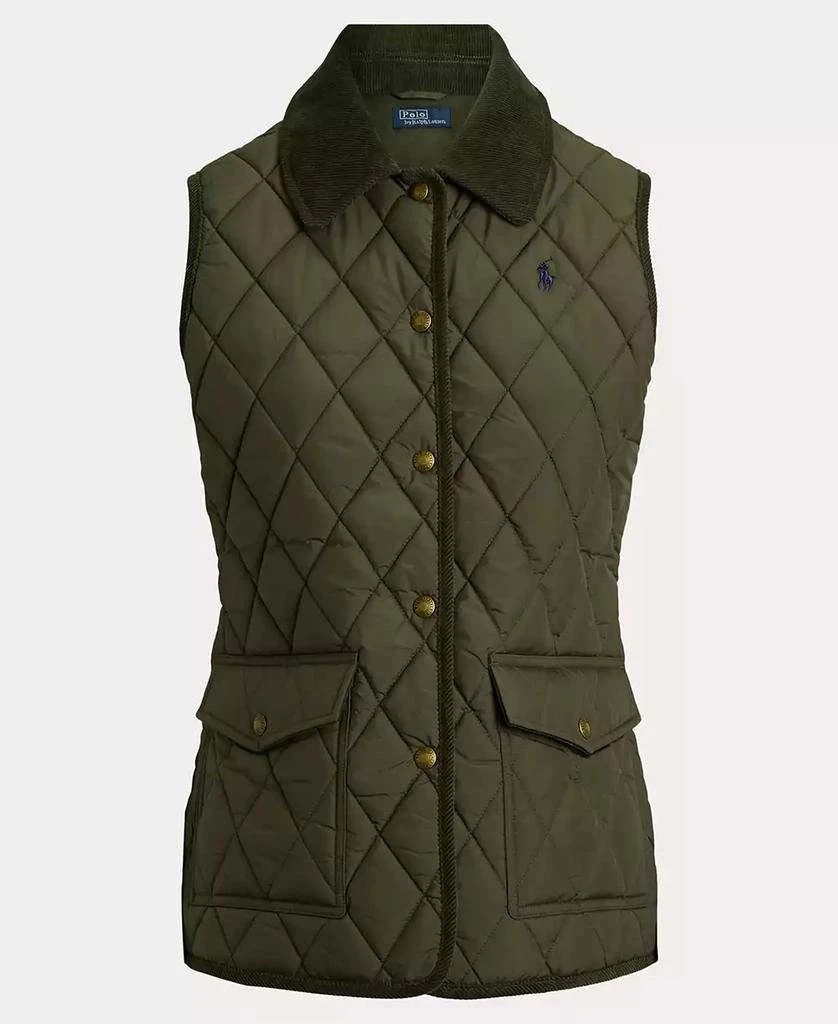 Ralph Lauren Women's Corduroy-Trim Quilted Vest 7